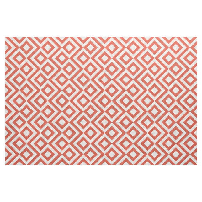 Geometrisches orange und weißes stoff (Fat Quarter (45,7 x 55,9 cm))