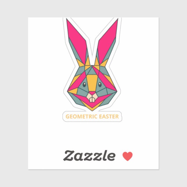 Geometrisches Ostersonnengebälk Aufkleber (Blatt)