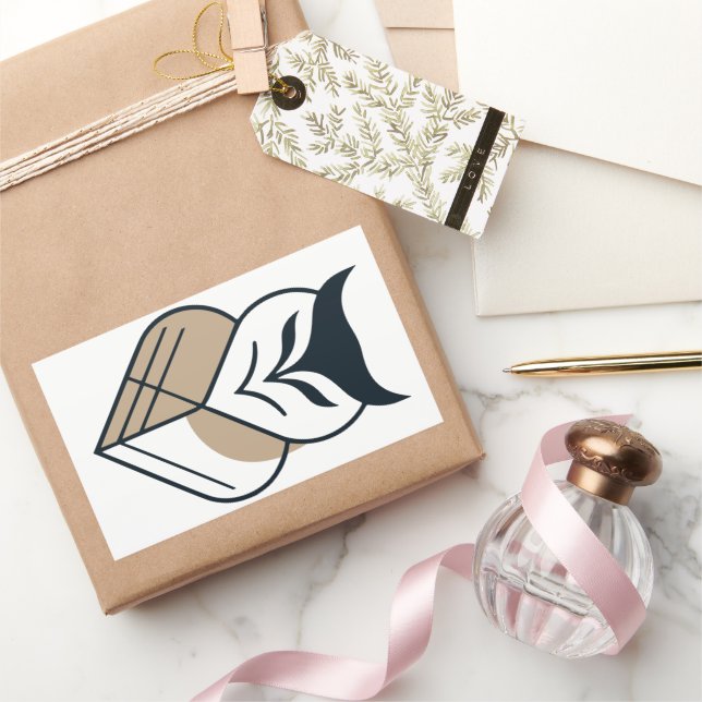 Geometrisches OWL-Logo Rechteckiger Aufkleber (Schenken)