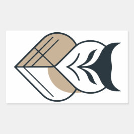 Geometrisches OWL-Logo Rechteckiger Aufkleber