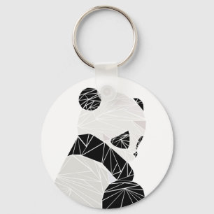 Geometrisches Panda Schlüsselanhänger
