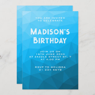 geometrisches Party des roten Zyangrades Einladung