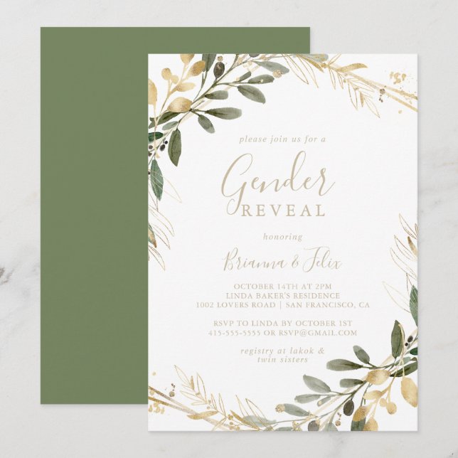 Geometrisches Party für den Fall des Geschlechts b Einladung (Vorne/Hinten)