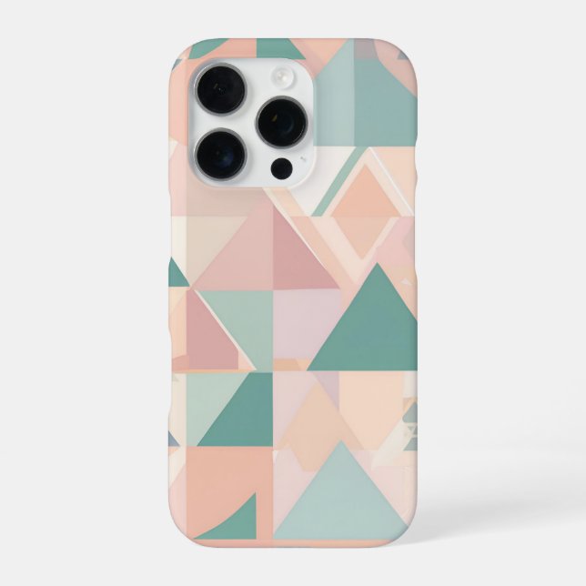📱 "Geometrisches Pasteldesign" 🎨 🔷 iPhone Hülle (Rückseite)