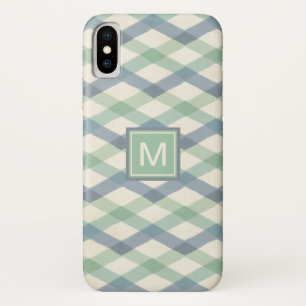 Geometrisches Pastellmuster des Monogramm-  Case-Mate iPhone Hülle