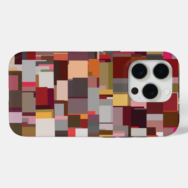 Geometrisches Patchwork abstraktes Mosaikmuster Case-Mate iPhone Hülle (Rückseite (Horizontal))