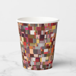 Geometrisches Patchwork-Mosaikmuster Pappbecher