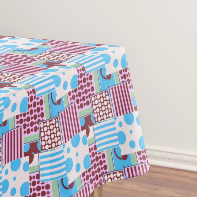 Geometrisches Patchwork Tischdecke (Beispiel)