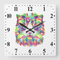 Geometrisches, prismatisches Design der Katze-Gesi