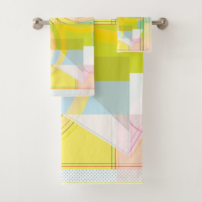 Geometrisches Profil Handtuch Badhandtuch Set (Insitu)