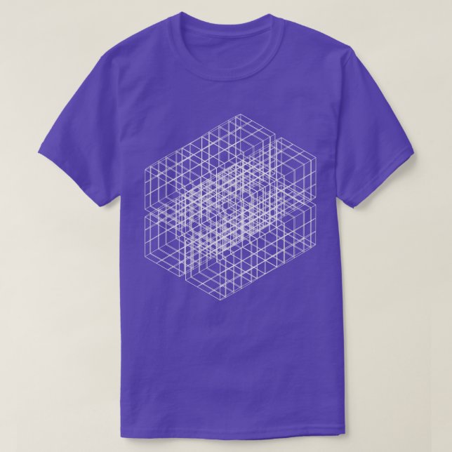 geometrisches Quadrat T-Shirt (Design vorne)