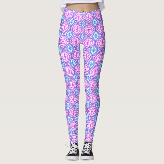 Geometrisches Quadrat und Diamond Leggings (Vorderseite)