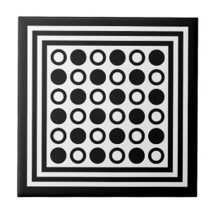 Geometrisches Quadrat- und Dotmuster Fliese