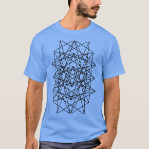 geometrisches Quadratmuster T-Shirt