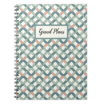 Geometrisches Quilt-Muster-Notebook