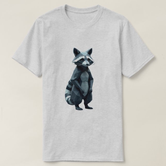Geometrisches Raccoon T-Shirt (Design vorne)