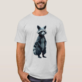 Geometrisches Raccoon T-Shirt