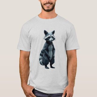 Geometrisches Raccoon T-Shirt