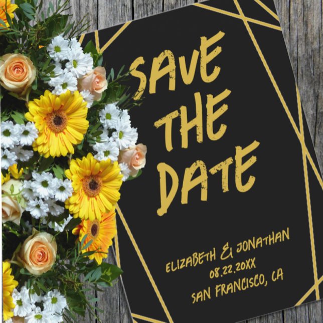 Geometrisches Rahmen Save The Date (Von Creator hochgeladen)