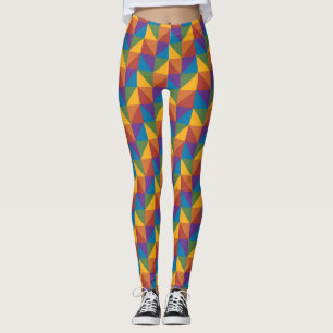 Geometrisches Rainbow-Dreieck Leggings