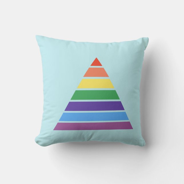 Geometrisches Rainbow Triangle Decorative Pillow" Kissen (Vorderseite)