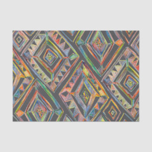 Geometrisches Rainbows Diamonds Pattern Geschenk Seidenpapier