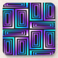 geometrisches Rechteck Untersetzer Set