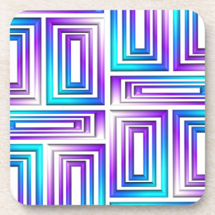 geometrisches Rechteck Untersetzer Set