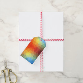 Geometrisches Regenbogen Kaleidoskop Geschenkanhänger