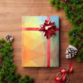 Geometrisches Regenbogen Kaleidoskop Geschenkpapier