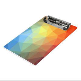 Geometrisches Regenbogen Kaleidoskop Mini Klemmbrett