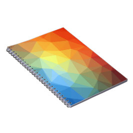 Geometrisches Regenbogen Kaleidoskop Notizblock