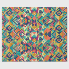 Geometrisches Regenbogenmuster 2026 Geschenkpapier