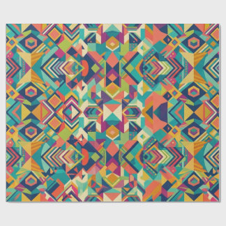 Geometrisches Regenbogenmuster 2026 Geschenkpapier