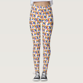 Geometrisches Regenbogenmuster Leggings