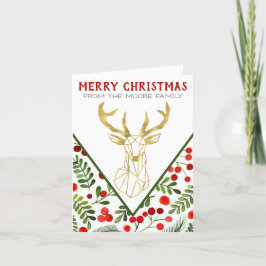 Geometrisches Rentier Faltschachtel - leere Weihna Feiertagskarte