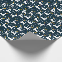 Geometrisches Rentier- und Sternenwinterdesign
