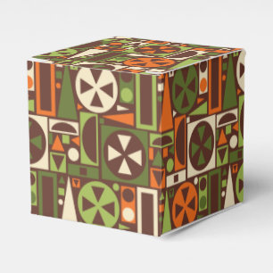 Geometrisches Retro 50er Jahre Mid-Century Modern  Geschenkschachtel