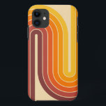 Geometrisches Retro-Design für Vintage Stile Case-Mate iPhone Hülle<br><div class="desc">Retro Vintag Style Geometric Design in Braun Orange und Gelb.</div>