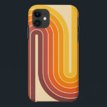 Geometrisches Retro-Design für Vintage Stile Case-Mate iPhone Hülle<br><div class="desc">Retro Vintag Style Geometric Design in Braun Orange und Gelb.</div>