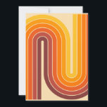 Geometrisches Retro-Design für Vintage Stile Einladung<br><div class="desc">Retro Vintag Style Geometric Design in Braun Orange und Gelb.</div>