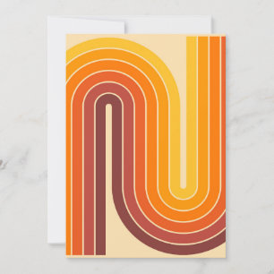 Geometrisches Retro-Design für Vintage Stile Einladung