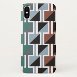 Geometrisches Retro-Dreieck-Muster und Quadrate Case-Mate iPhone Hülle