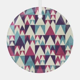 Geometrisches Retro-Dreieck Nahtloses Muster Ornament Aus Glas