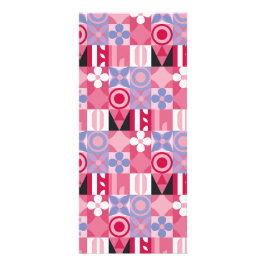 geometrisches Retro-Druckmuster Werbekarte