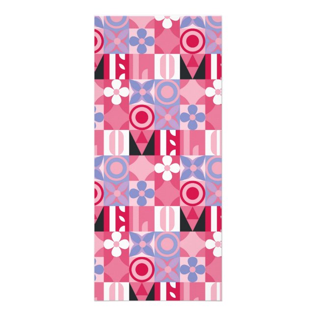 geometrisches Retro-Druckmuster Werbekarte (Vorne)