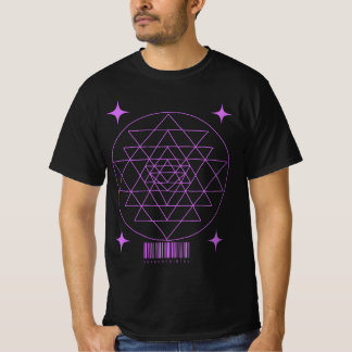 Geometrisches Retro-Heiligdesign T-Shirt