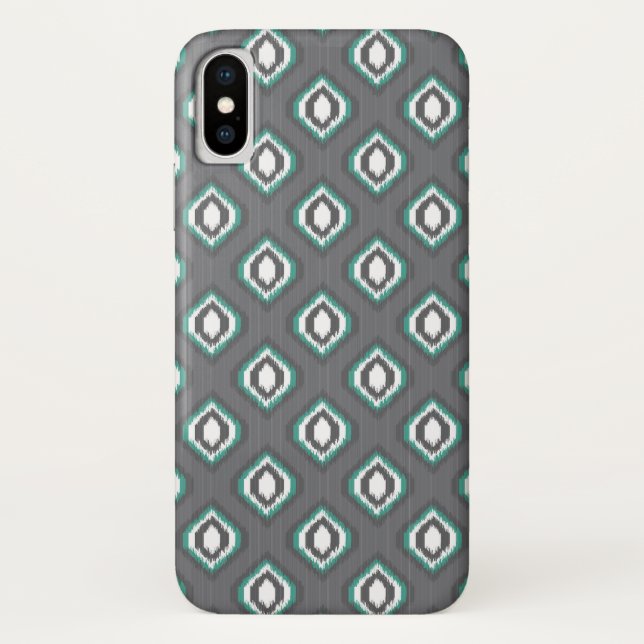 Geometrisches Retro ikat Stammes- Muster Case-Mate iPhone Hülle (Rückseite)