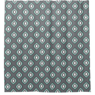 Geometrisches Retro ikat Stammes- Muster Duschvorhang