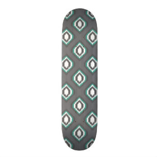 Geometrisches Retro ikat Stammes- Muster Skateboard
